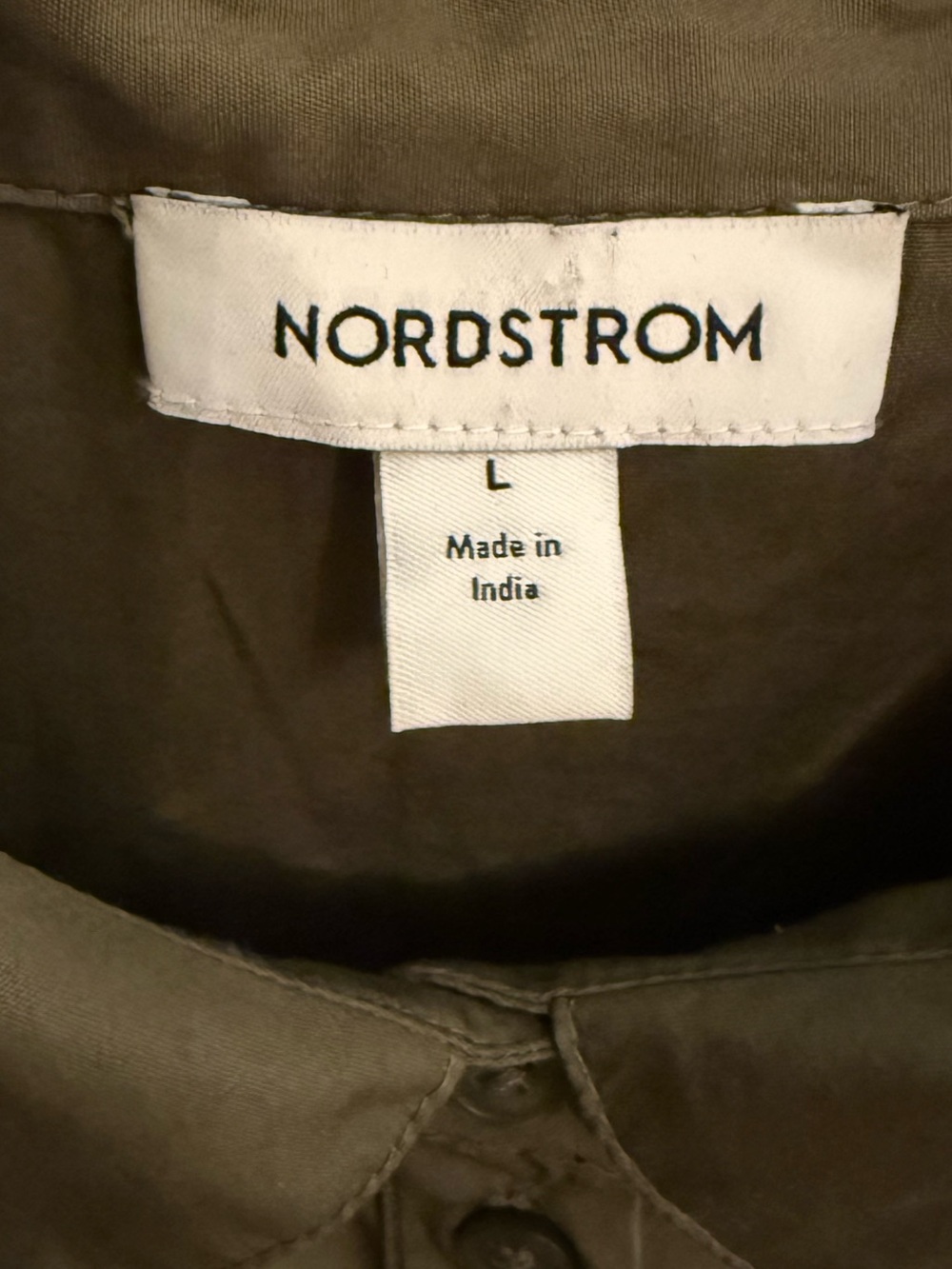 Nordstrom Drop Waist Button Down Maxi Dress L - Picture 4 of 5